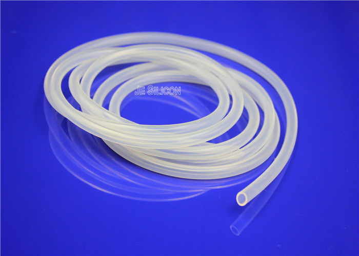 Flexible Silicone Tubing Chemical Resistance , Transparent White Soft Silicone Tubing